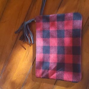 J Jill Buffalo Check Wristlet